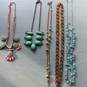 5 JCrew necklaces perfect condition sold together
